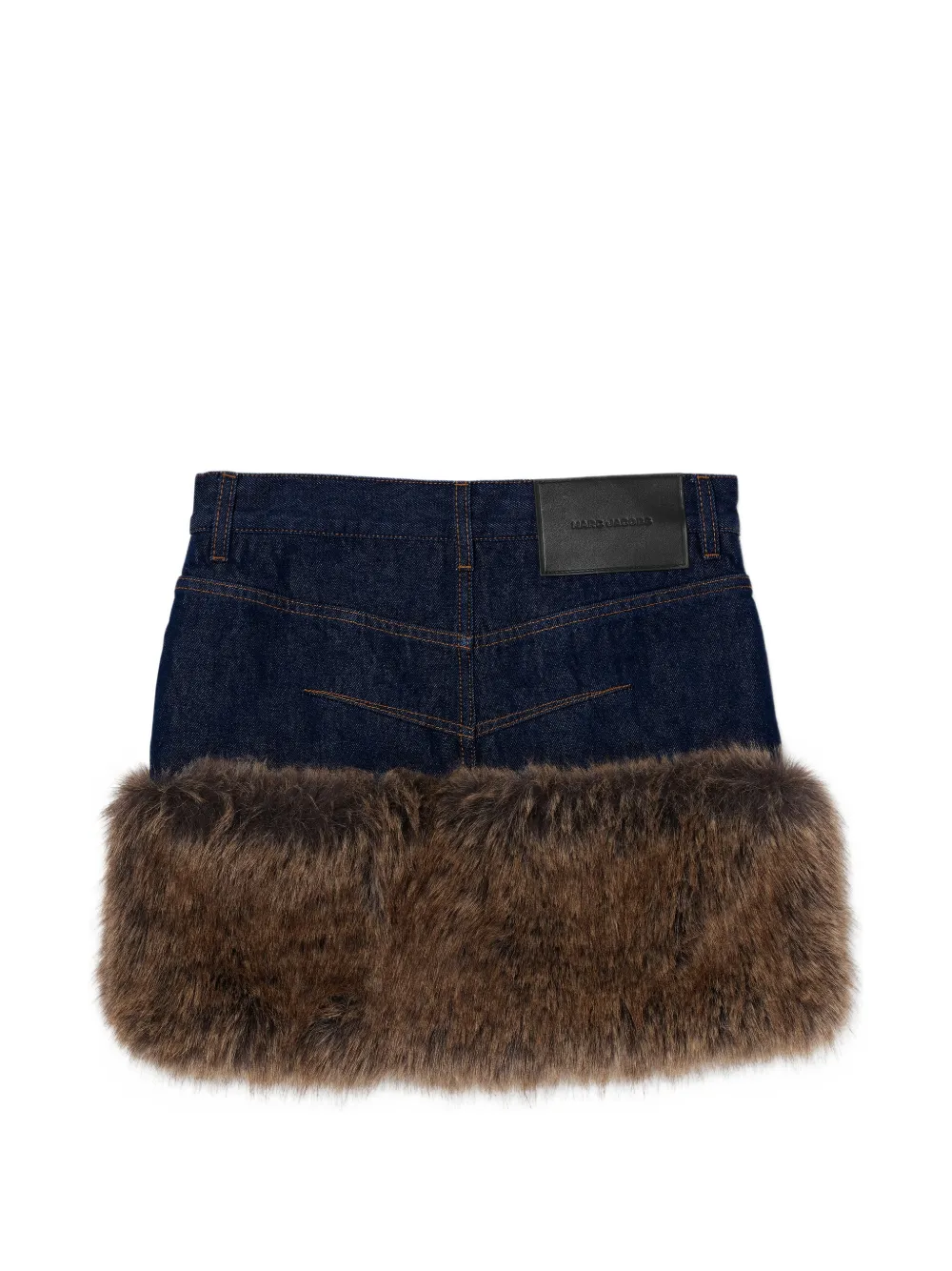 Marc Jacobs Denim mini-rok van imitatiebont Blauw