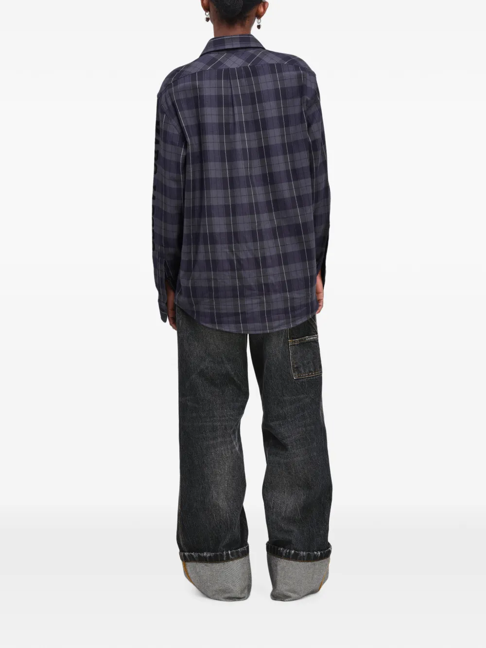 Marc Jacobs Flanellen geruite blouse Paars