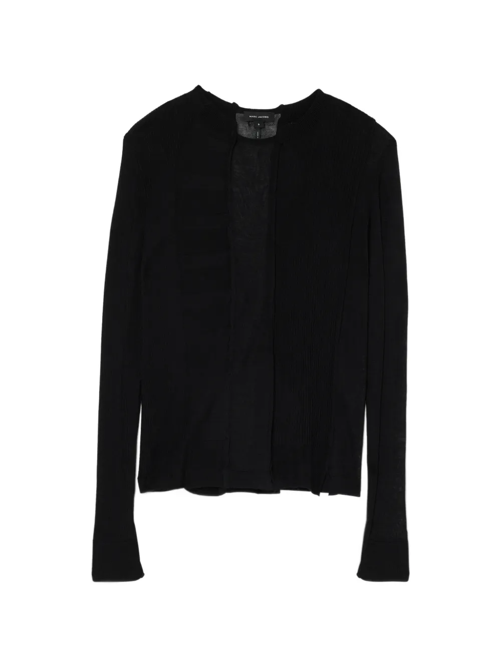 Marc Jacobs sheer-panelled knit long-sleeve top - Schwarz
