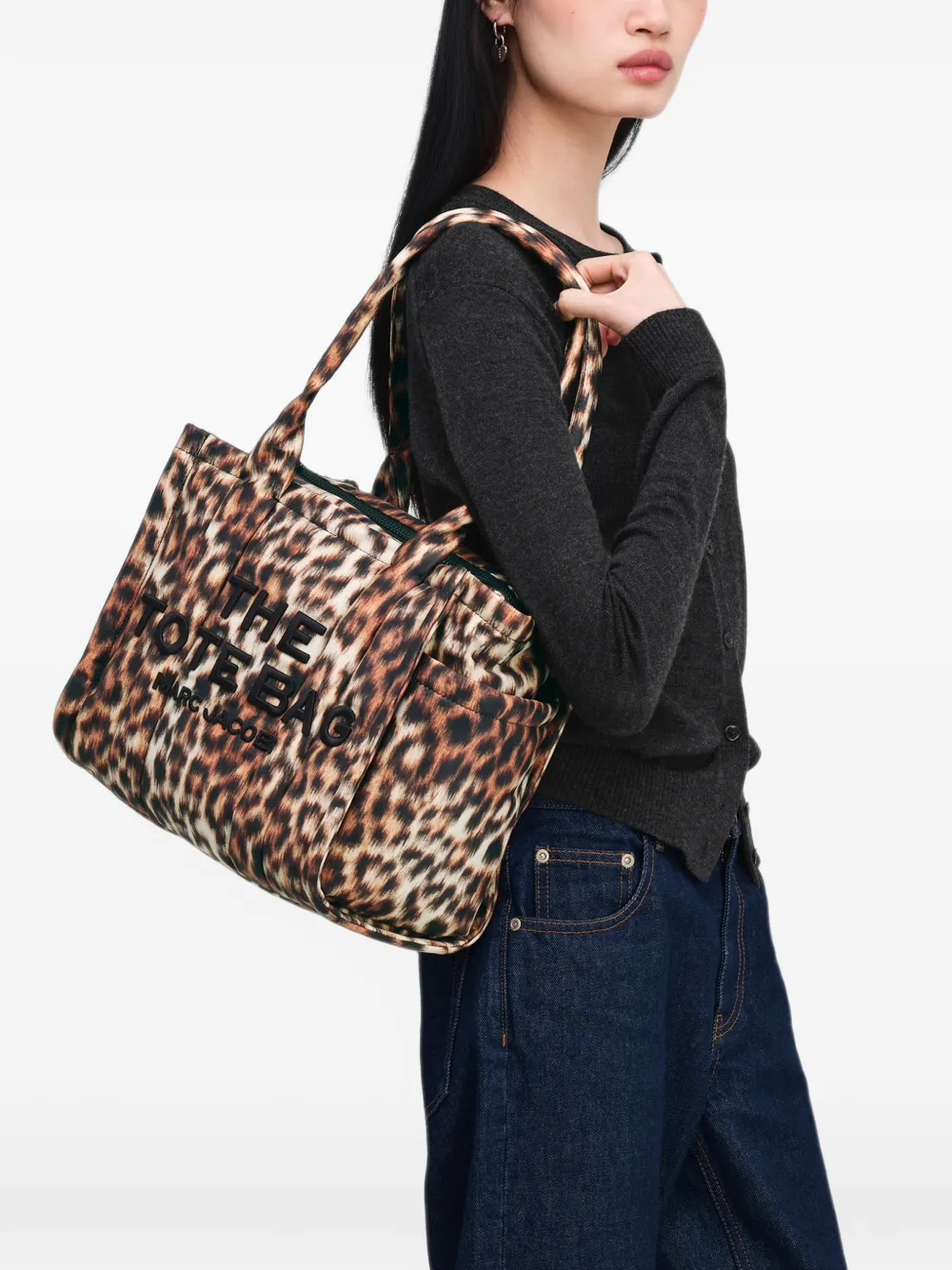 Marc Jacobs The Tote Bag shopper met luipaardprint Bruin