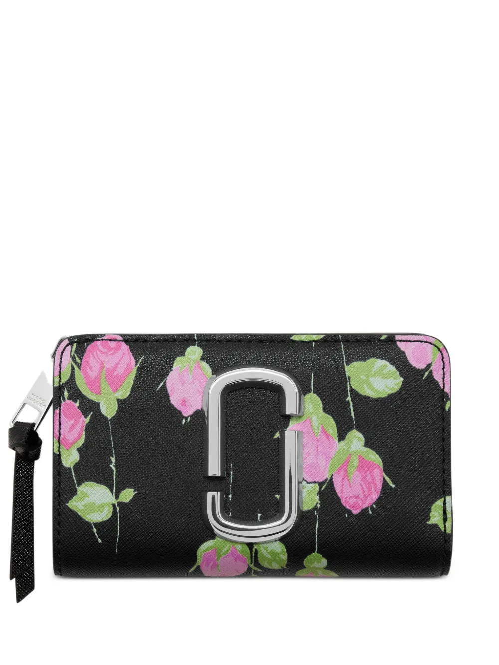 Marc Jacobs Snapshot compact wallet in vintage floral - Nero
