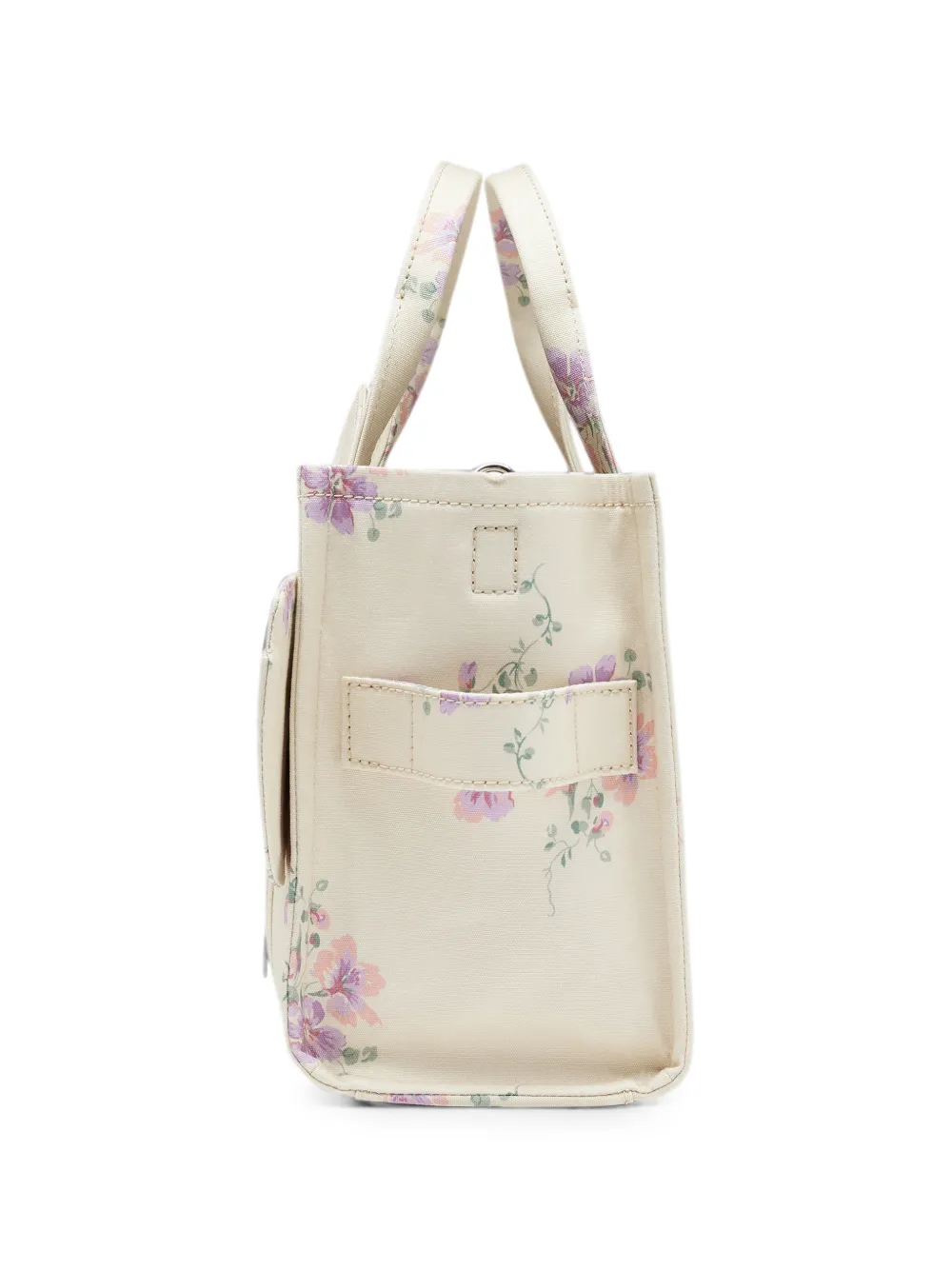 Marc Jacobs Kleine shopper van antiek canvas met bloemen-print en oversized strik Beige