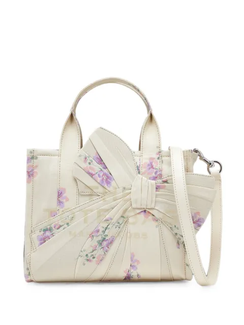 Marc Jacobs bolso shopper pequeño de lona floral antigua con lazo oversize