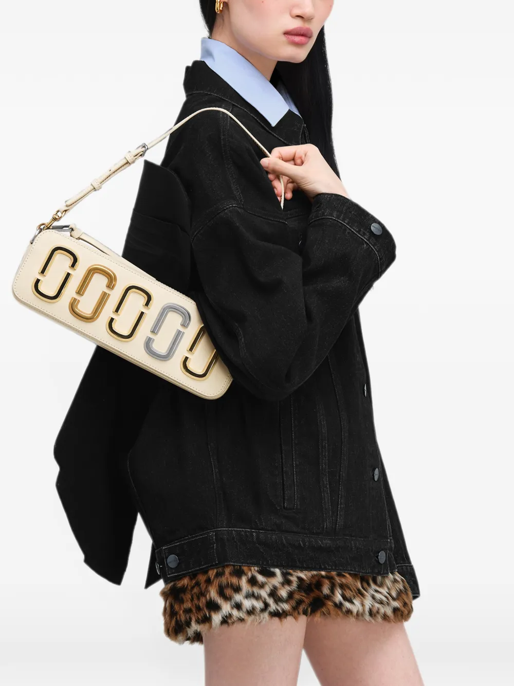 Marc Jacobs Snapshot E W schoudertas Beige
