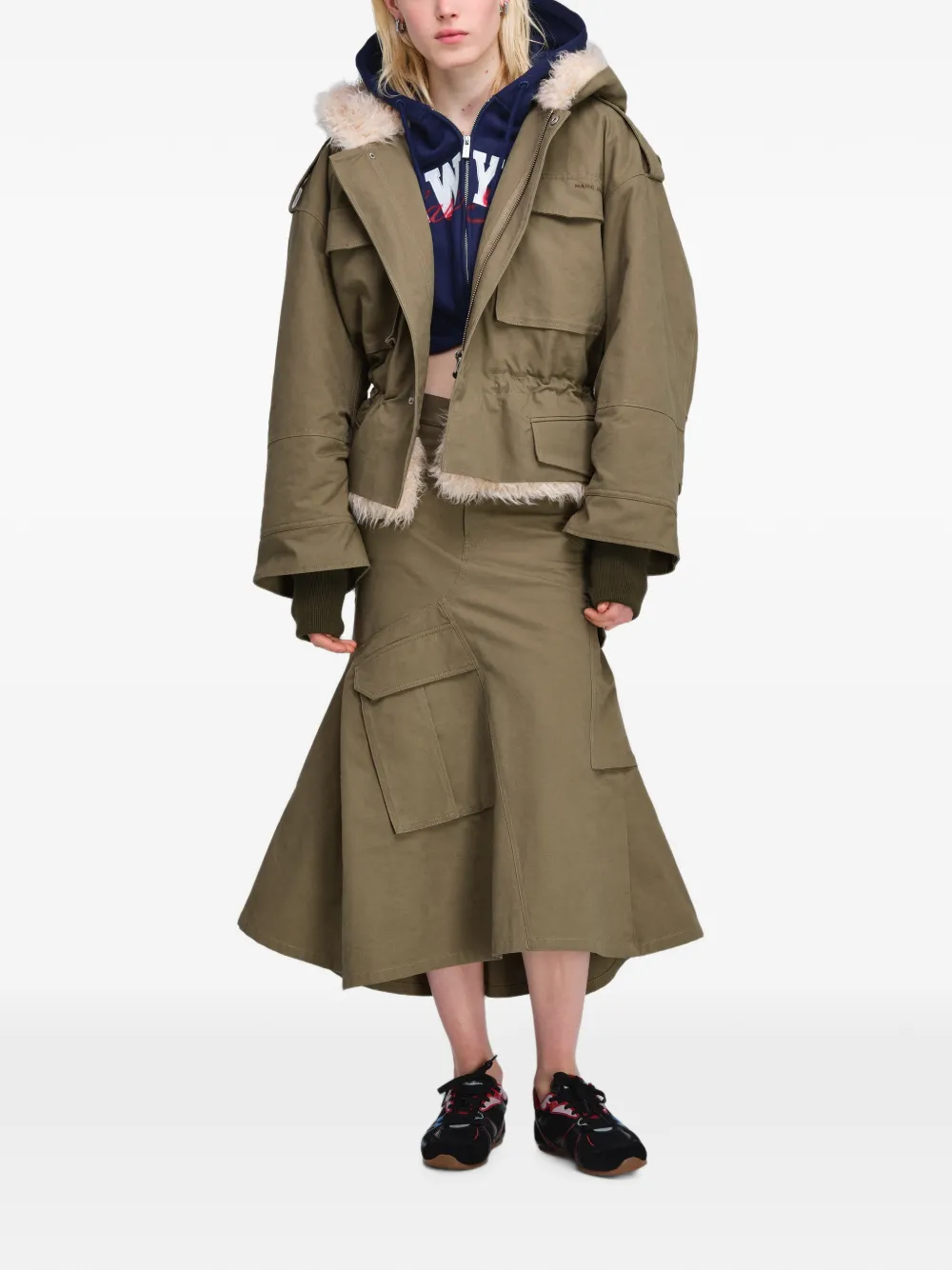 Marc Jacobs Cropped cargo parka Groen