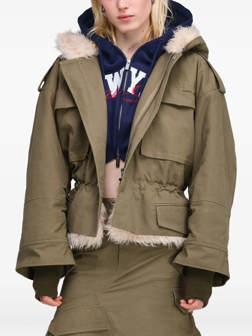 Marc Jacobs Cropped cargo parka Groen