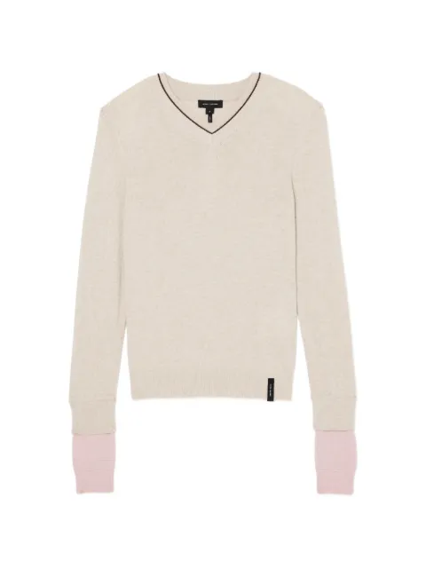 Marc Jacobs jersey con cuello en V de manga a capas