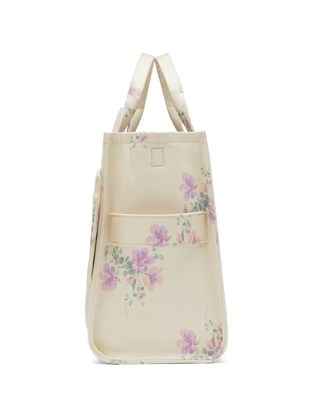 Marc Jacobs Medium canvas shopper met bloemen en oversized strik Beige