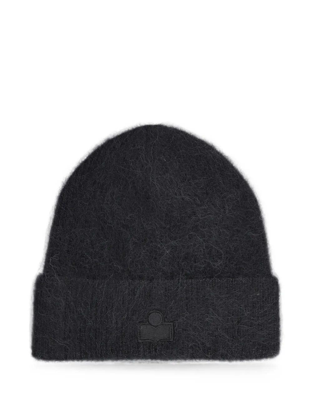 ISABEL MARANT logo-patch knitted beanie hat - Schwarz