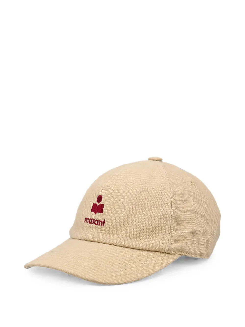 ISABEL MARANT Honkbalpet met geborduurd logo Beige