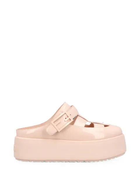 FENDI Sunshine buckle-fastening platform mules