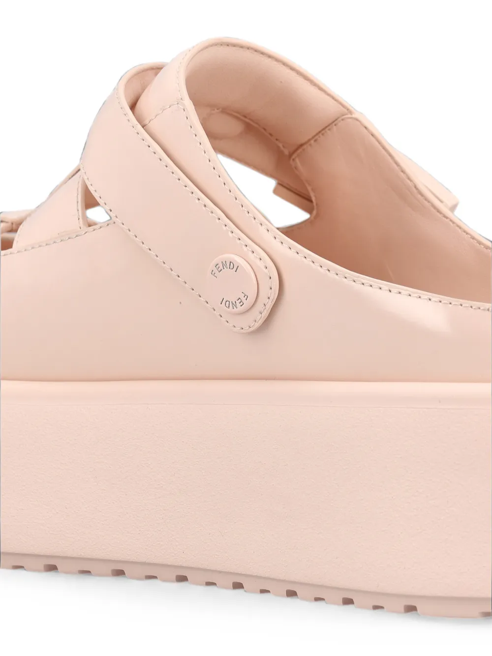 FENDI Sunshine buckle-fastening platform mules Roze
