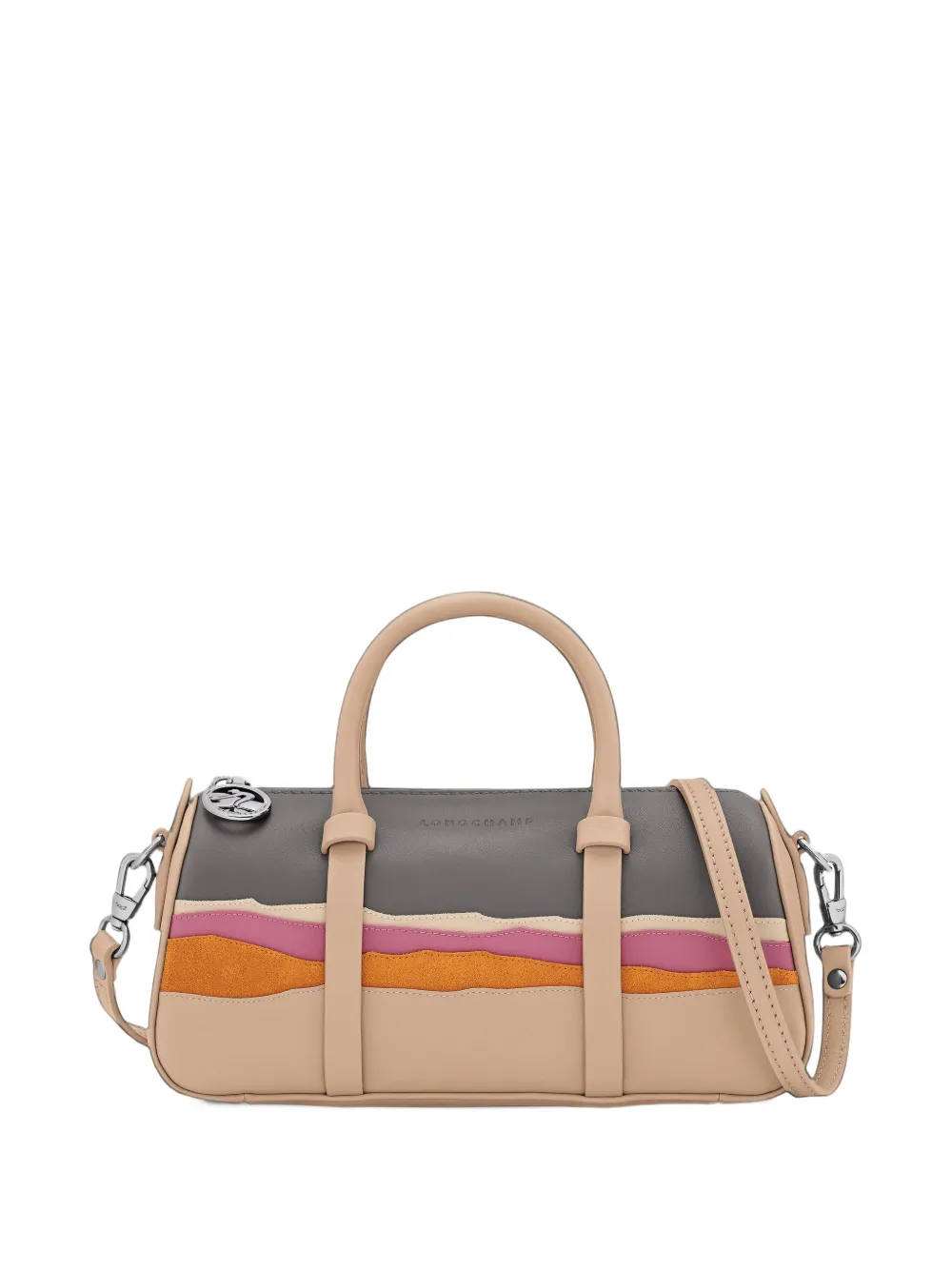 Longchamp x Caroline Hélain small patchwork holdall bag - Neutrals