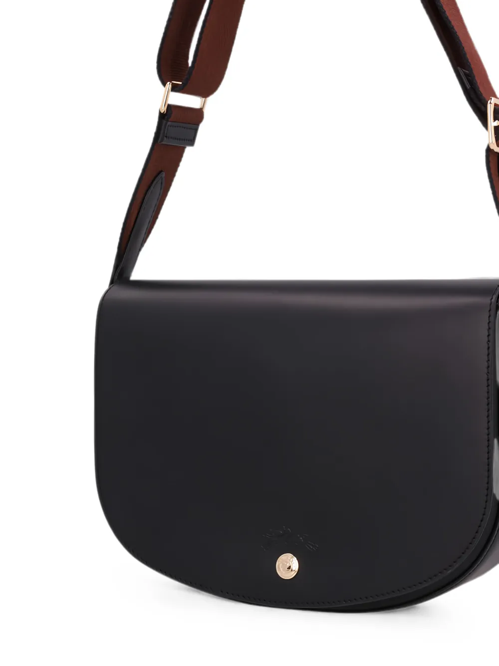 Longchamp M Épure Timeless leren schoudertas Zwart