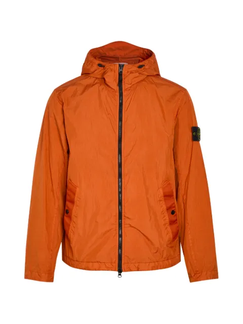 Stone Island logo-patch hooded jacket