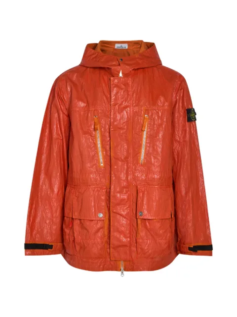 Stone Island logo-patch hooded jacket
