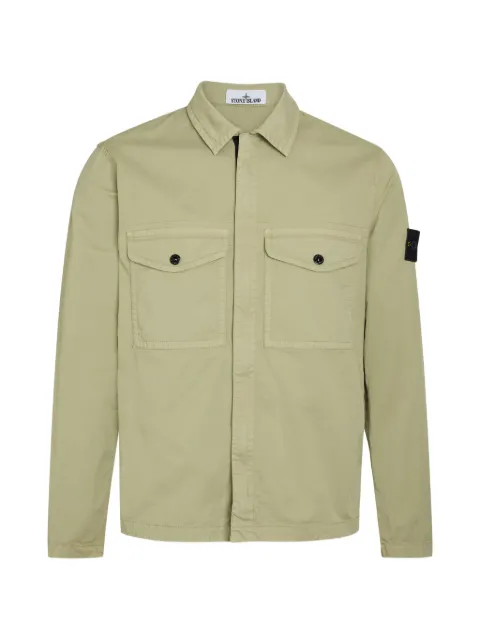 Stone Island Compass-patch pocket-detail shirt