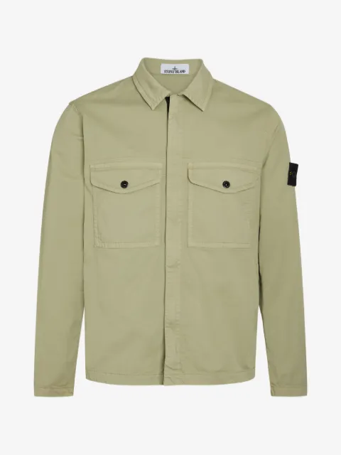 Stone Island Compass-patch pocket-detail shirt