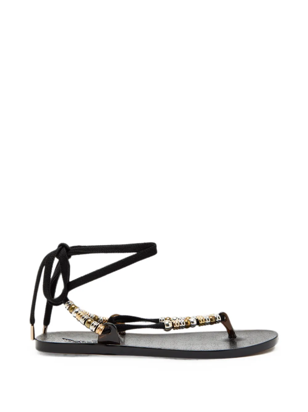 Ancient Greek Sandals bead-embellished lace-up sandals Zwart