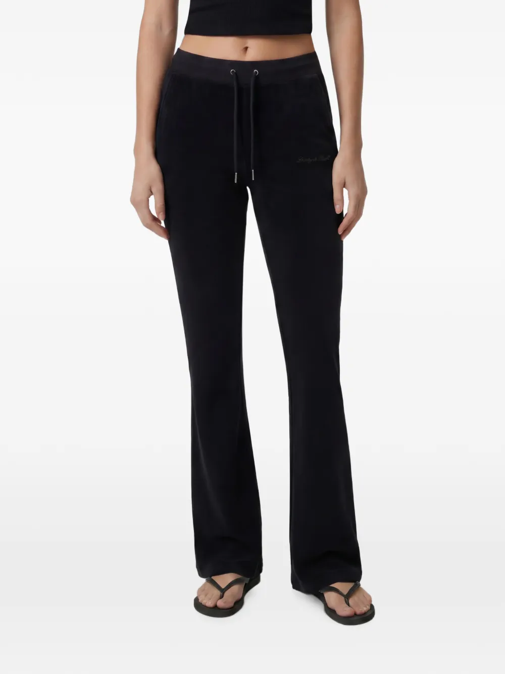 Sporty & Rich Krystal trainingsbroek verfraaid met logo Zwart