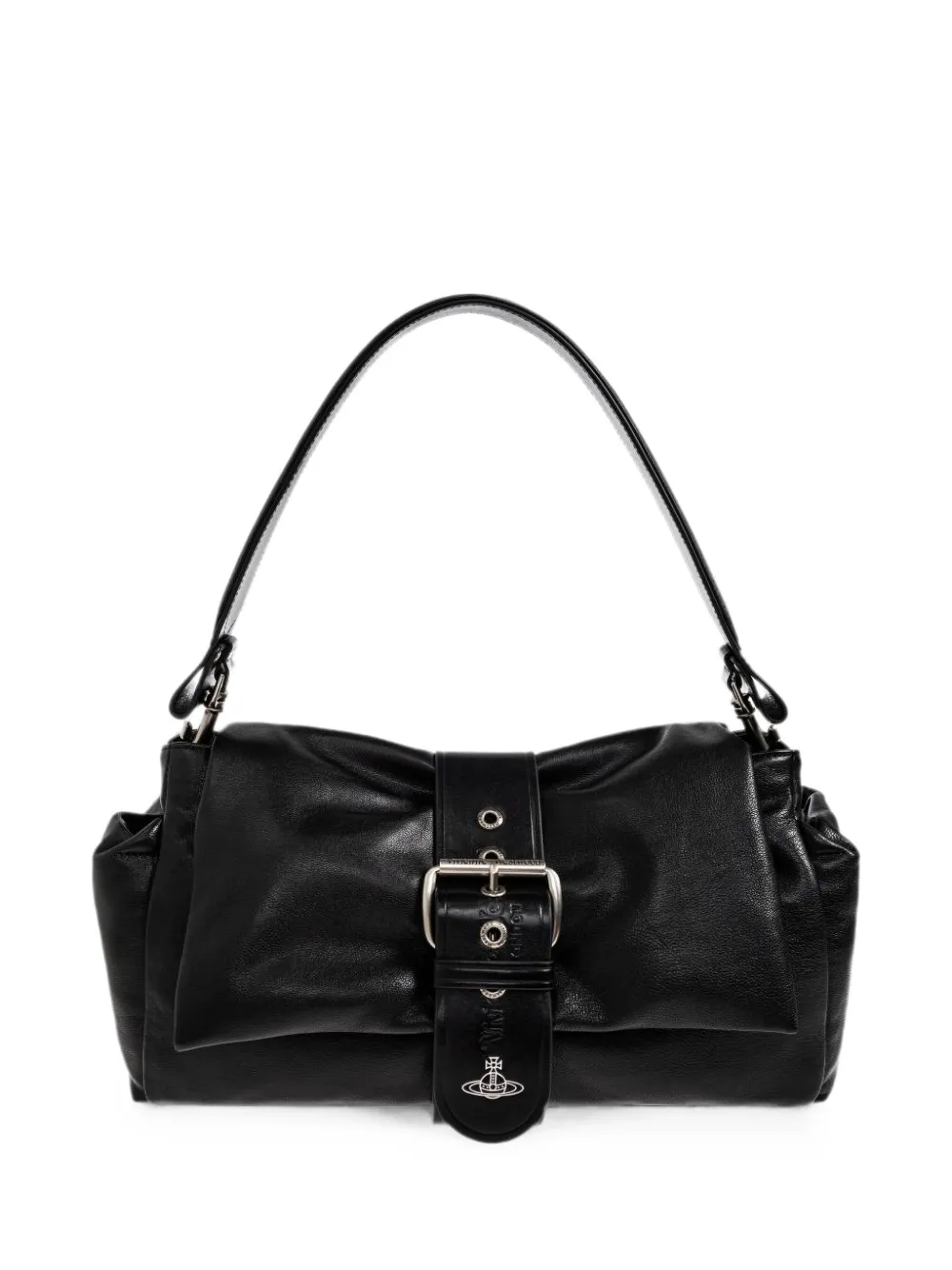 Vivienne Westwood Hazel buckled Orb-plaque tote bag - Nero