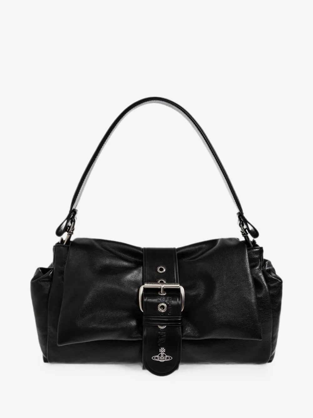 Hazel buckled Orb-plaque tote bag