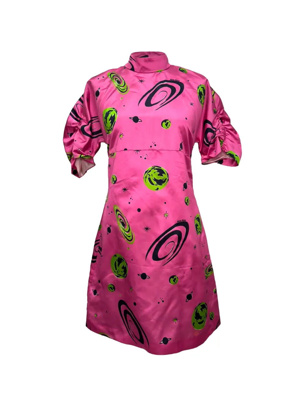 Miu Miu Pre-Owned robe à imprimé Space (2017) - Rose Miu Miu Pre-Owned robe à imprimé Space (2017) - Rose