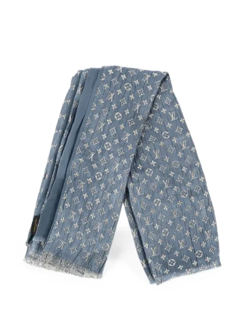 Louis Vuitton Pre-Owned bufanda con monograma y flecos