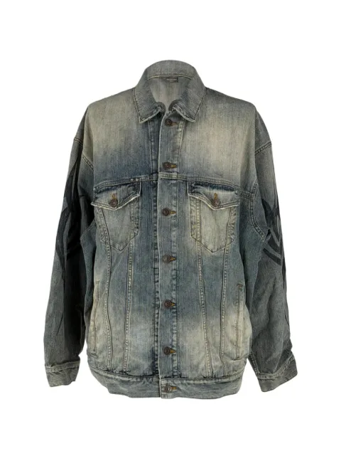Balenciaga Pre-Owned Jeansjacke mit grafischem Print