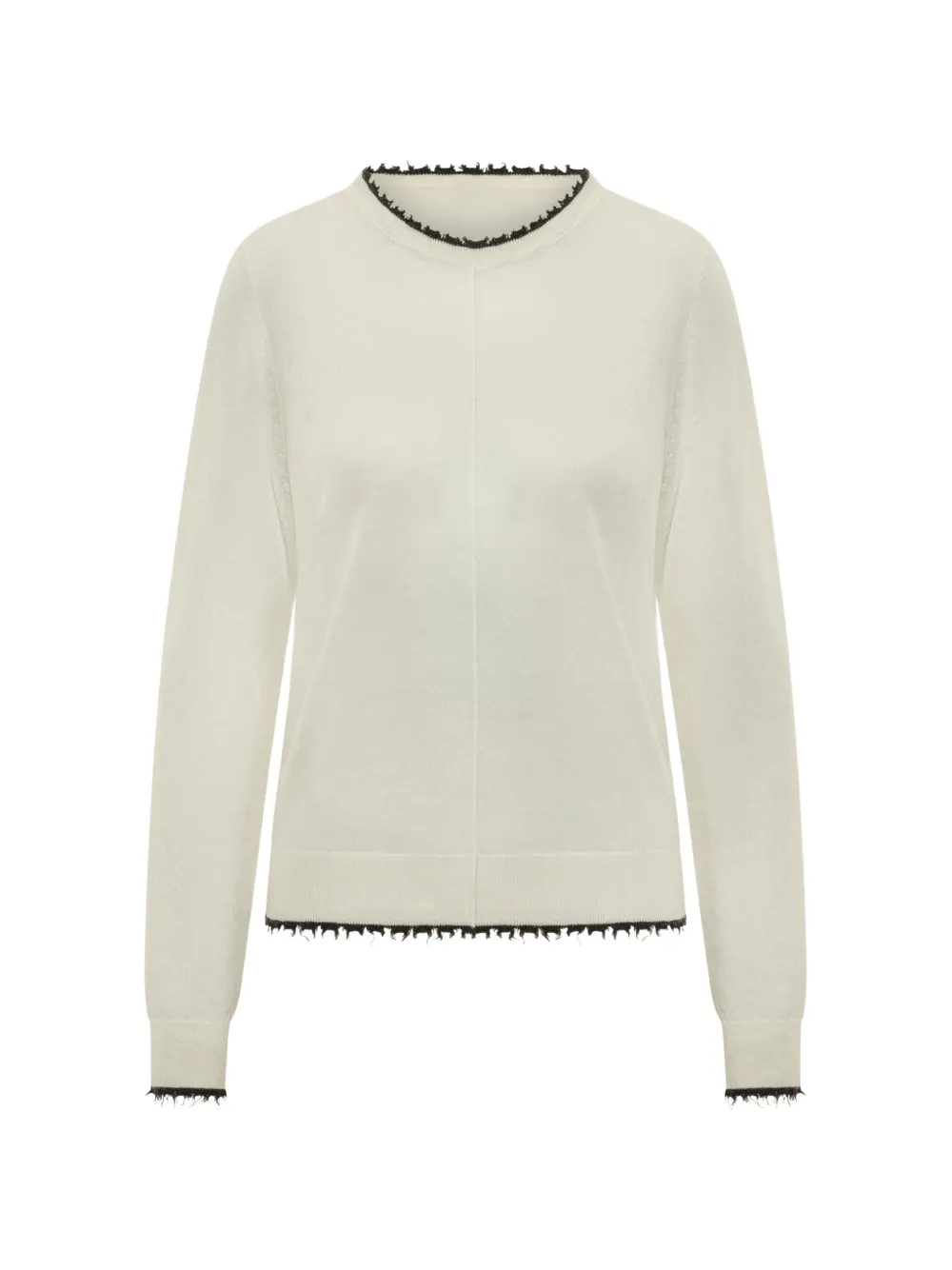 PINKO frayed-edge sweater - Toni neutri
