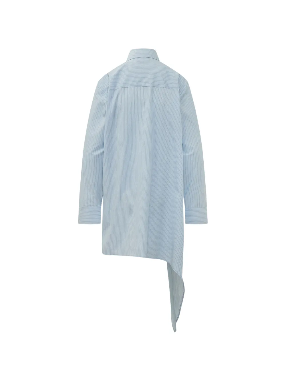 Off-White Gestreepte asymmetrische midi-blousejurk Blauw