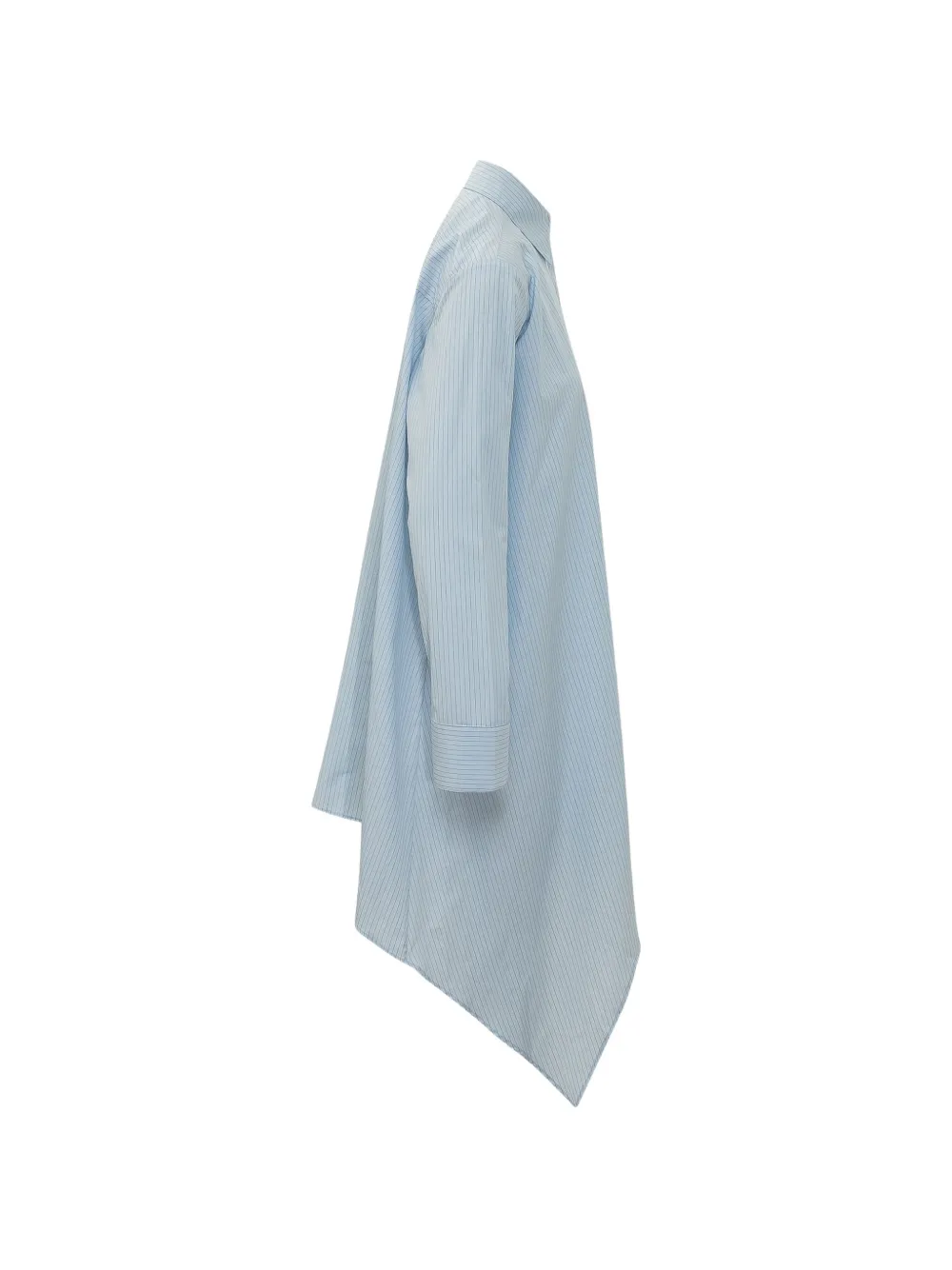 Off-White Gestreepte asymmetrische midi-blousejurk Blauw