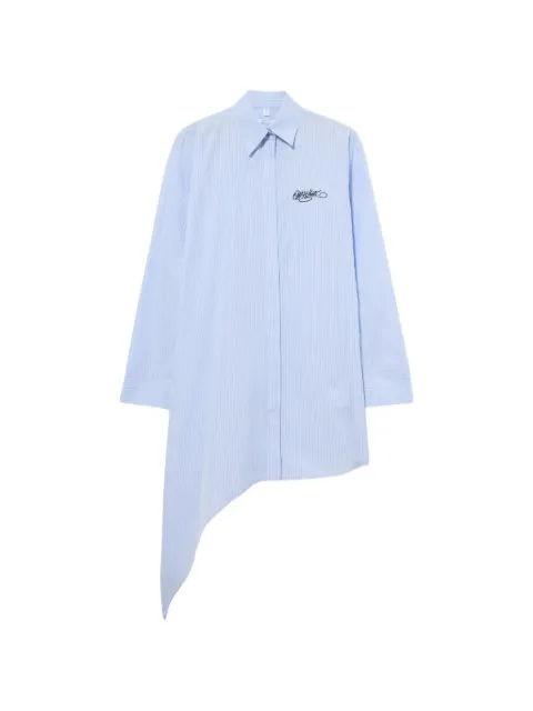 Off-White asymmetric striped shirt midi dress