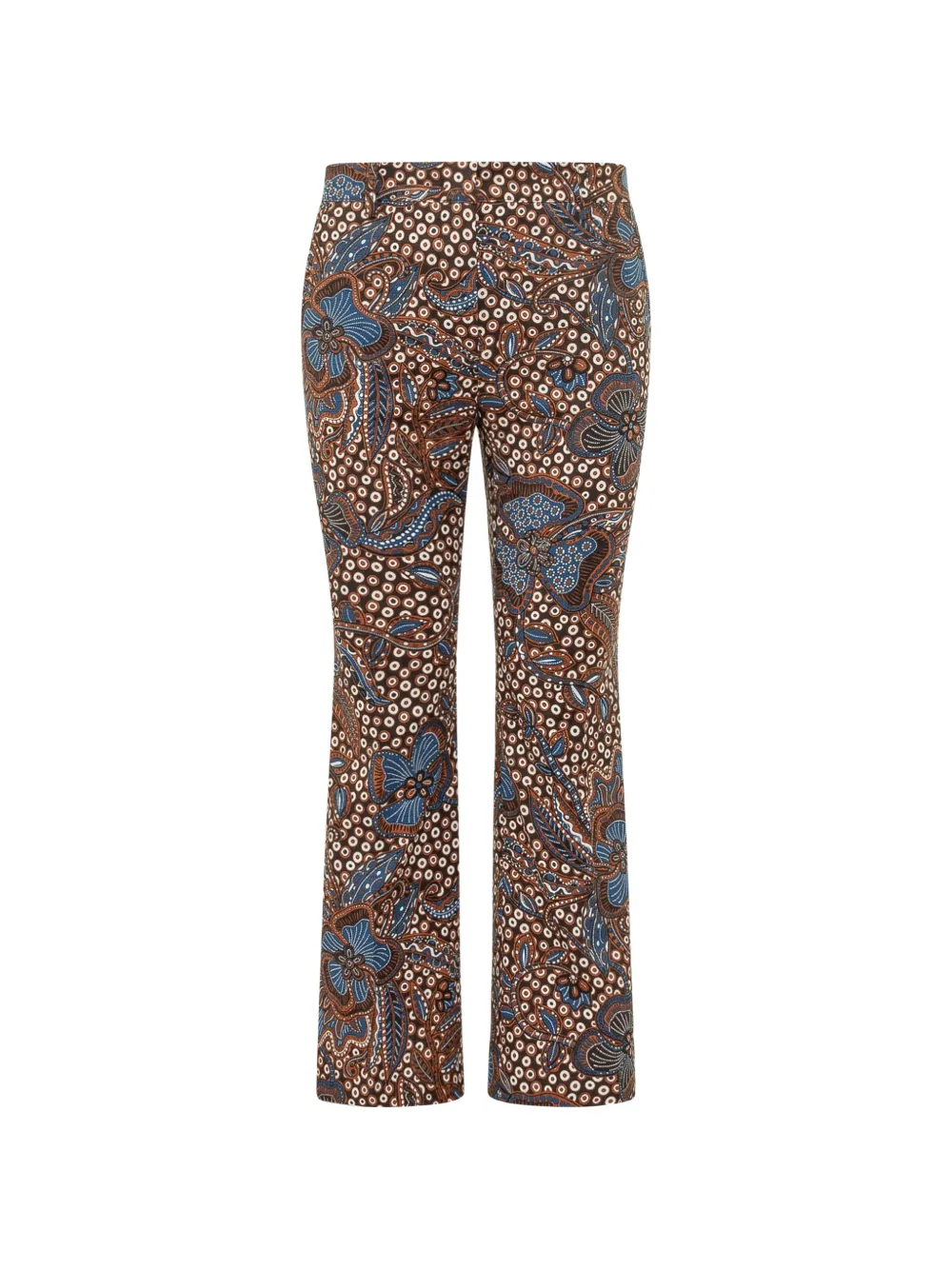 Weekend Max Mara Wkdonde floral-print polka-dot trousers - Marrone