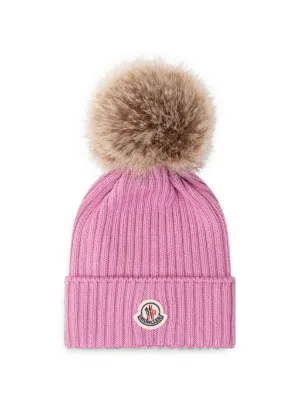 Moncler Enfant ロゴパッチ ビーニー | ニュートラル | FARFETCH JP