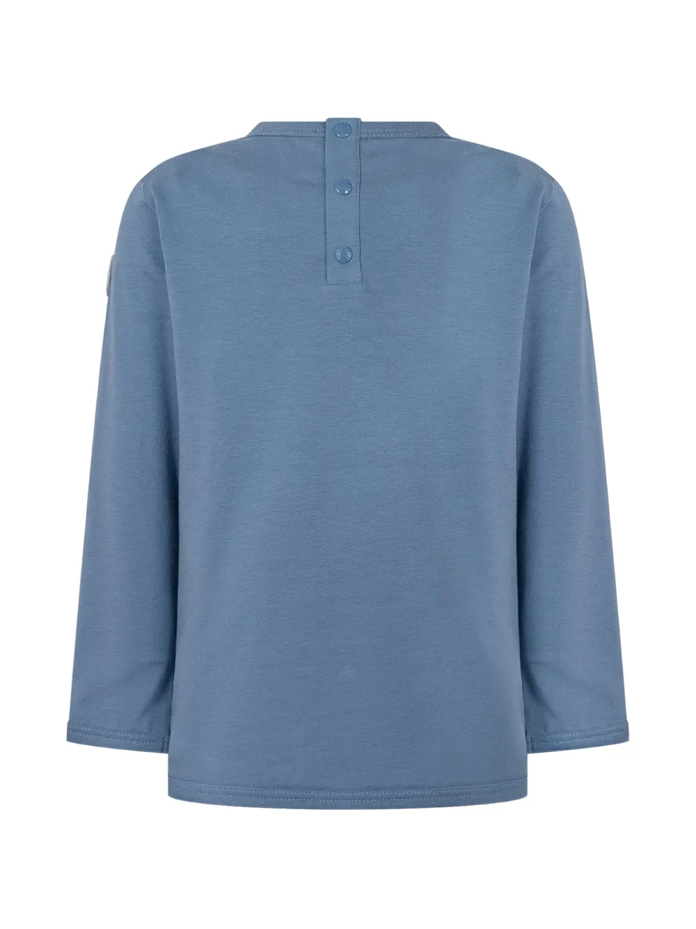 Moncler Enfant T-shirt met lange mouwen en logo-print Blauw