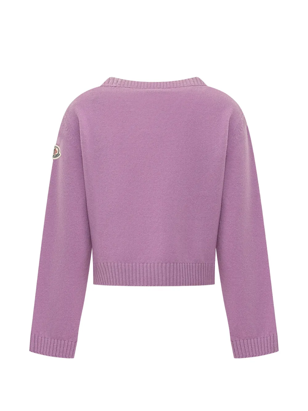 Moncler Enfant Trui met geborduurd logo en uitgesneden details Paars