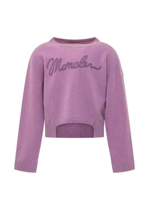 Moncler Enfant suéter con logo bordado