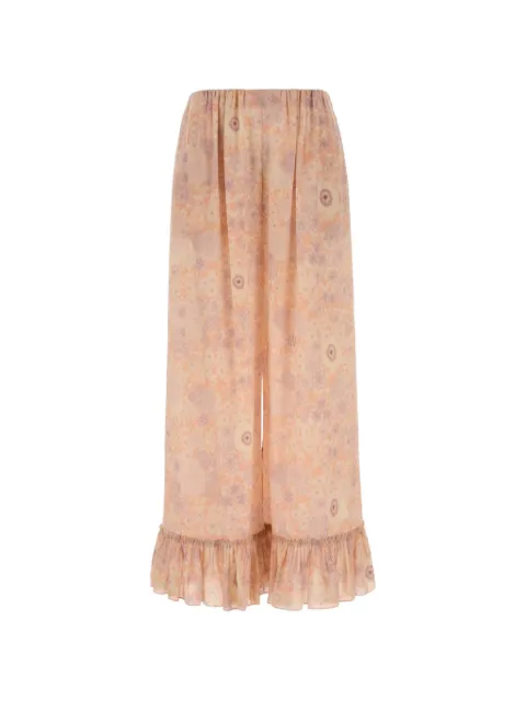 Chloé pantalon volanté à fleurs imprimées