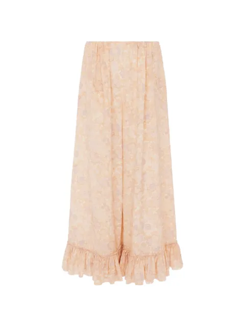 Chloé cropped fluid trousers in crêpe de chine