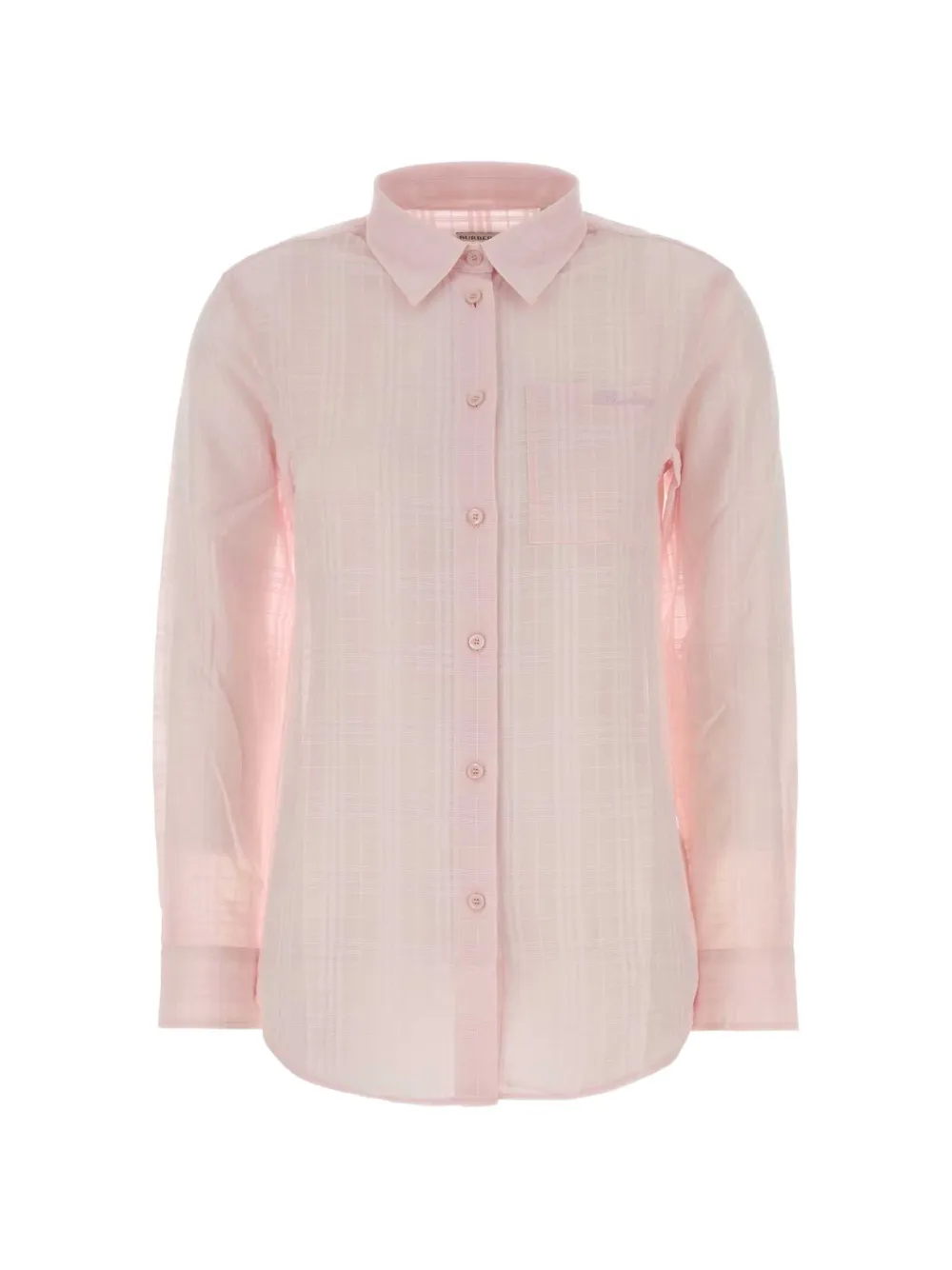 Burberry check-pattern cotton shirt - Pink