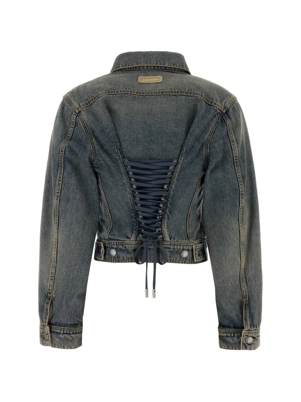 Alexander McQueen Denim jack met veters Blauw