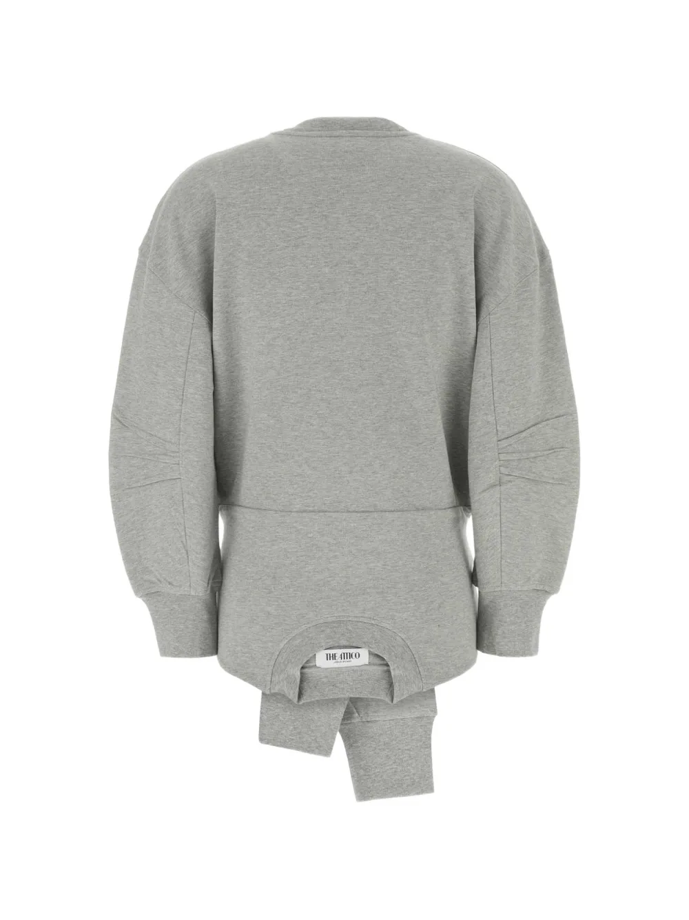 The Attico Sweater met geborduurd logo en gestrikte taille Grijs