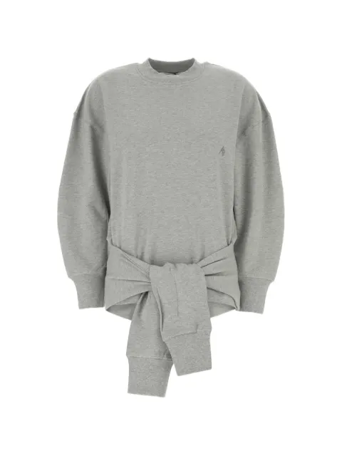The Attico tie-waist logo-embroidered sweatshirt