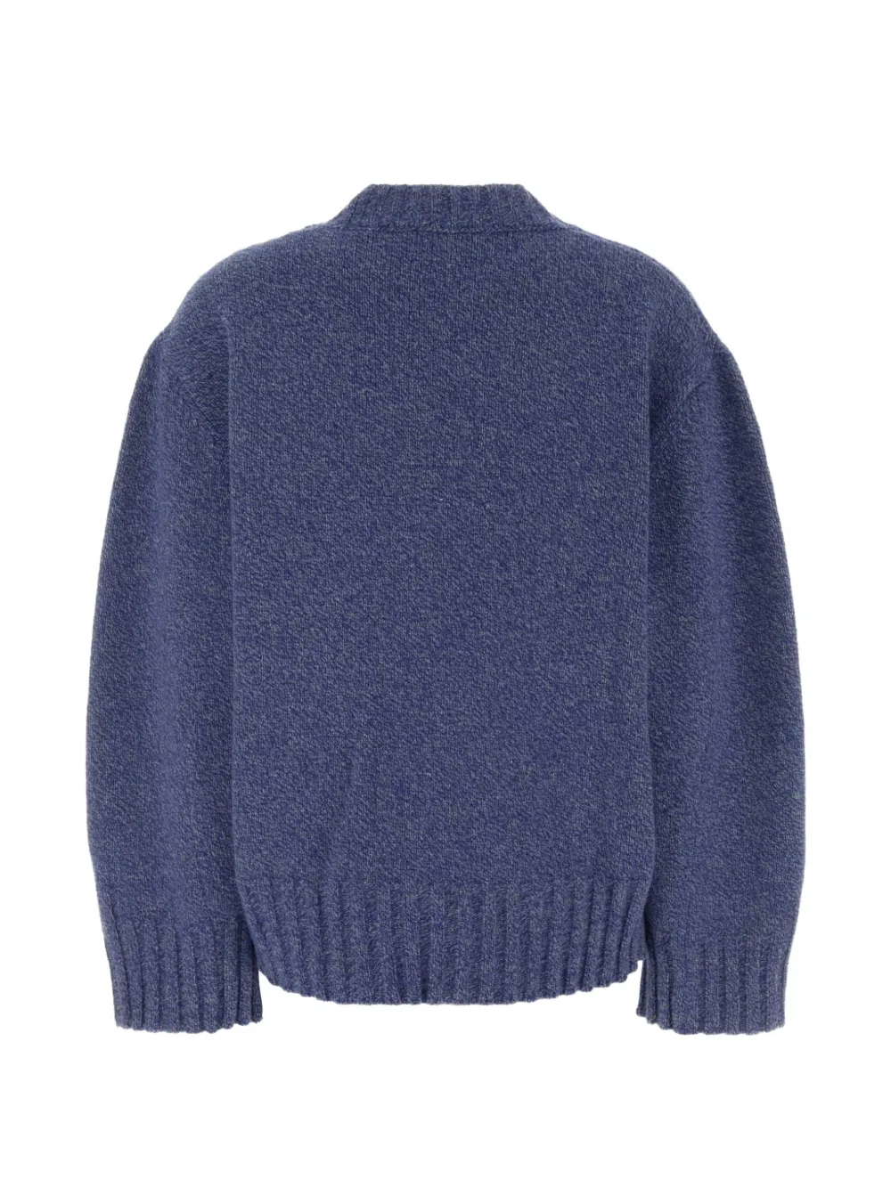 The Attico Mélange trui met geborduurd logo Blauw