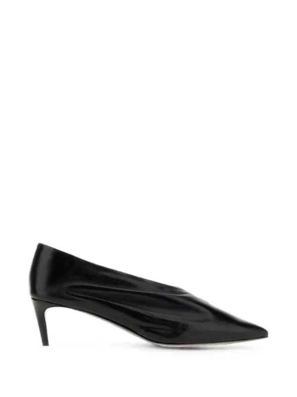 Khaite Miriam Ruched Pumps in Black