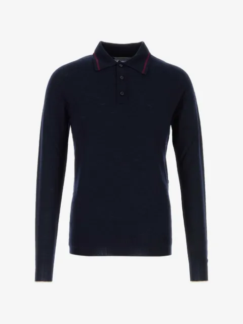 Balenciaga contrast-trim wool polo shirt
