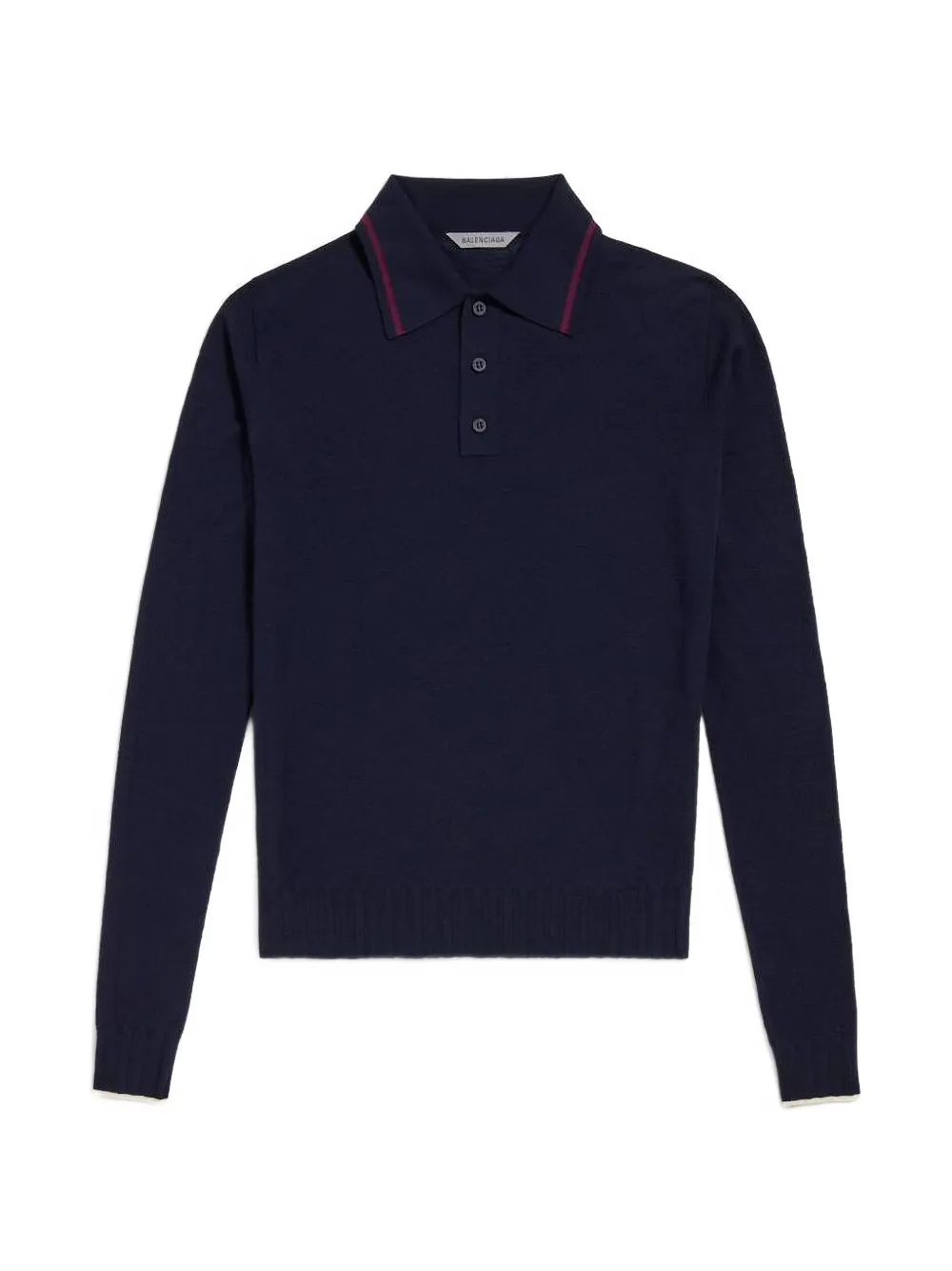 Balenciaga Polo con finiture a contrasto - Blu