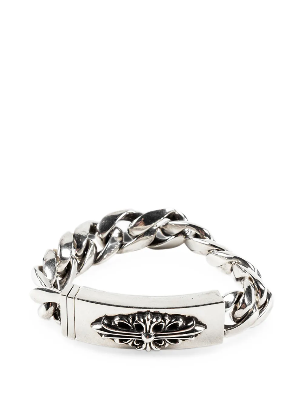 Chrome Hearts engraved-logo bracelet - Argento