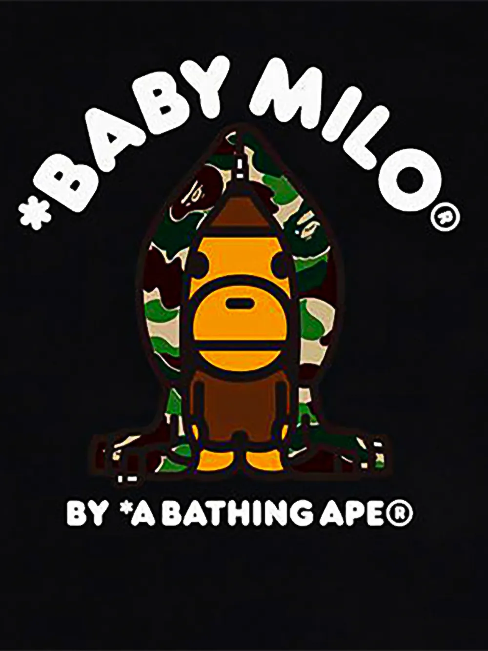 A BATHING APE T-shirt met print Zwart